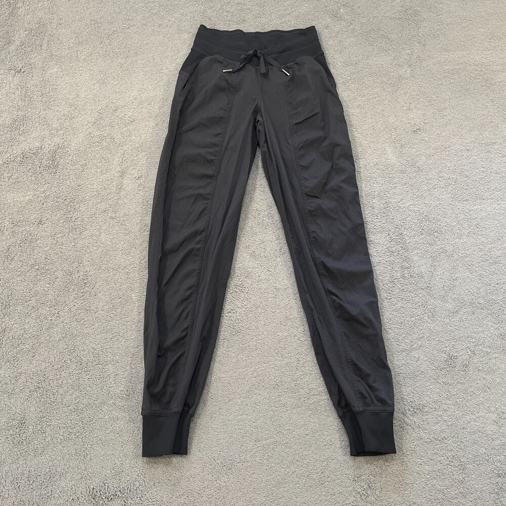 Lululemon Dance Studio Black Mid Rise Activewear Jogger Pants Women's Size 0